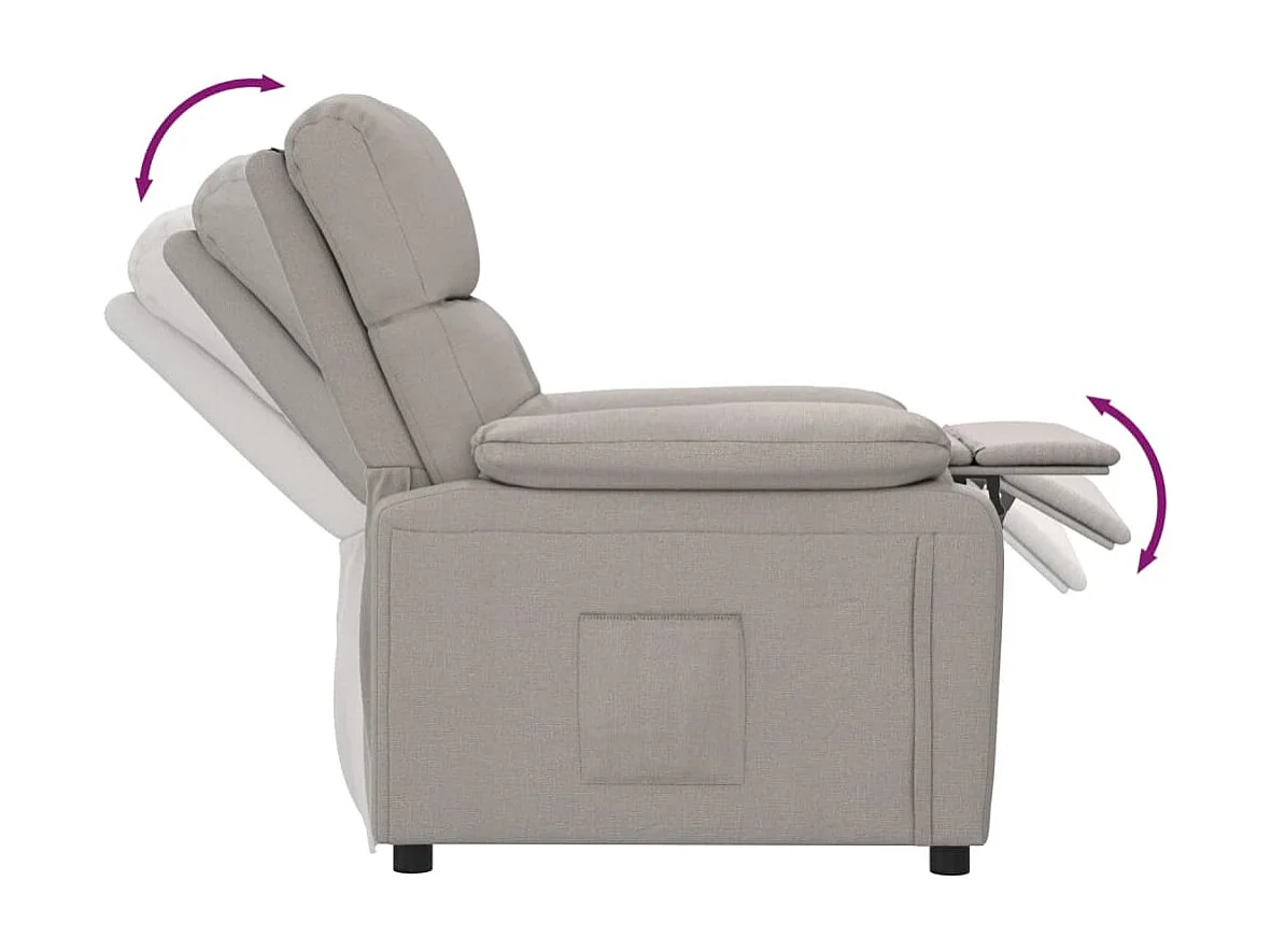 Relaxsessel | Lounge Sessel für Wohnzimmer Taupe Stoff SHL95663