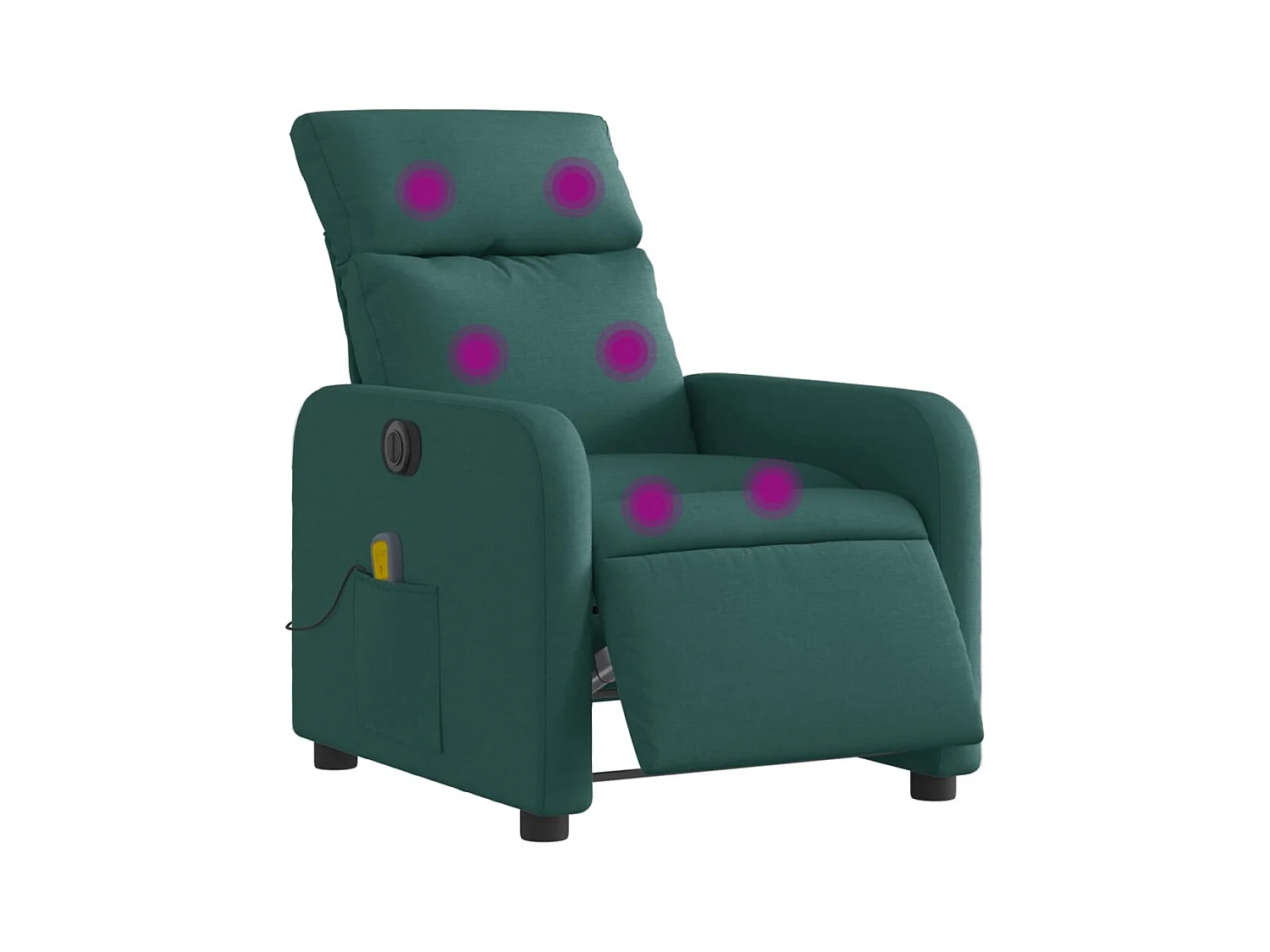 Sillón de relax | Sillón reclinable de masaje eléctrico tela verde oscuro SHL9358