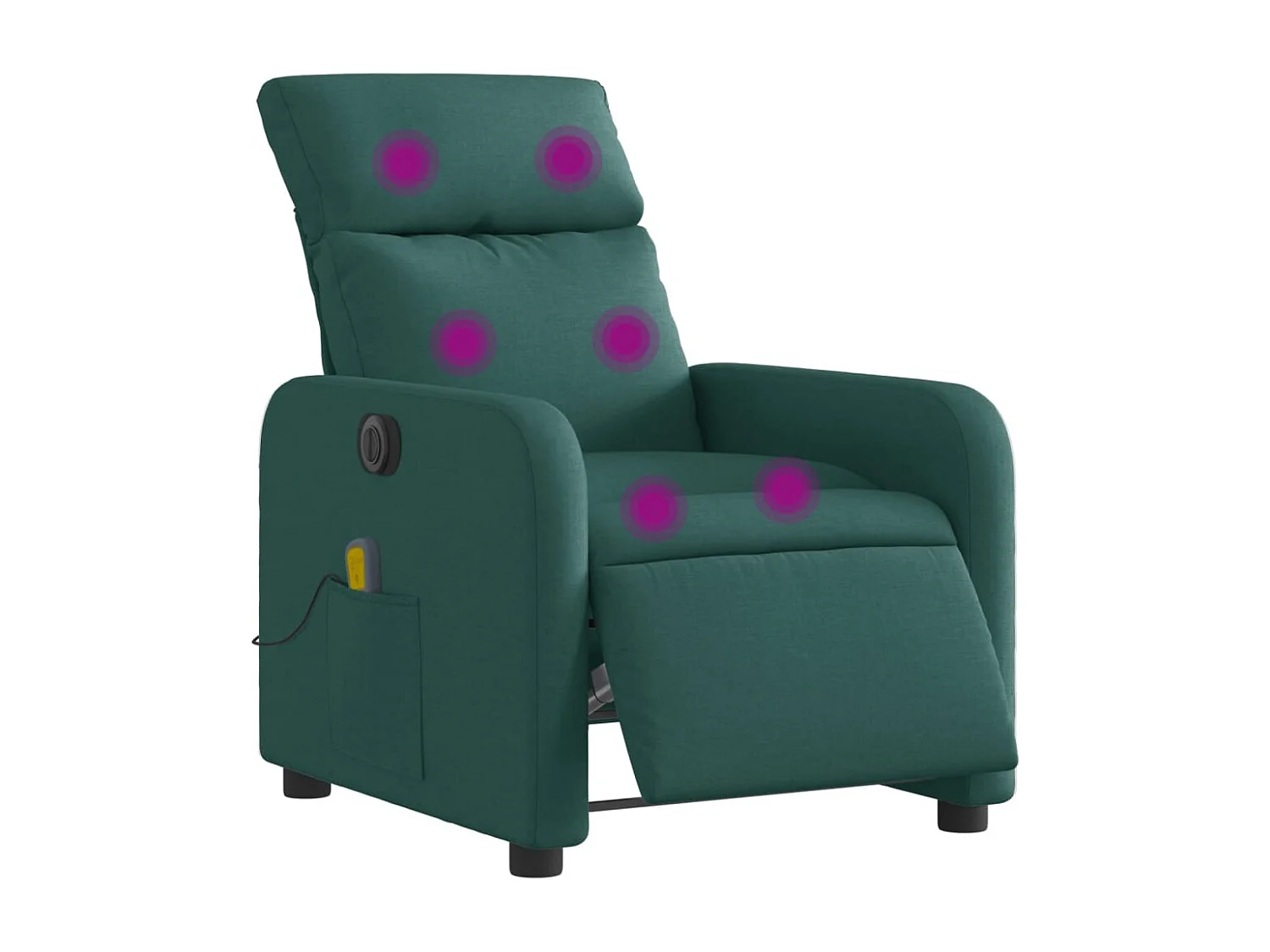 Massagesessel Elektrisch | Relaxsessel indoor Dunkelgrün Stoff SHL5866