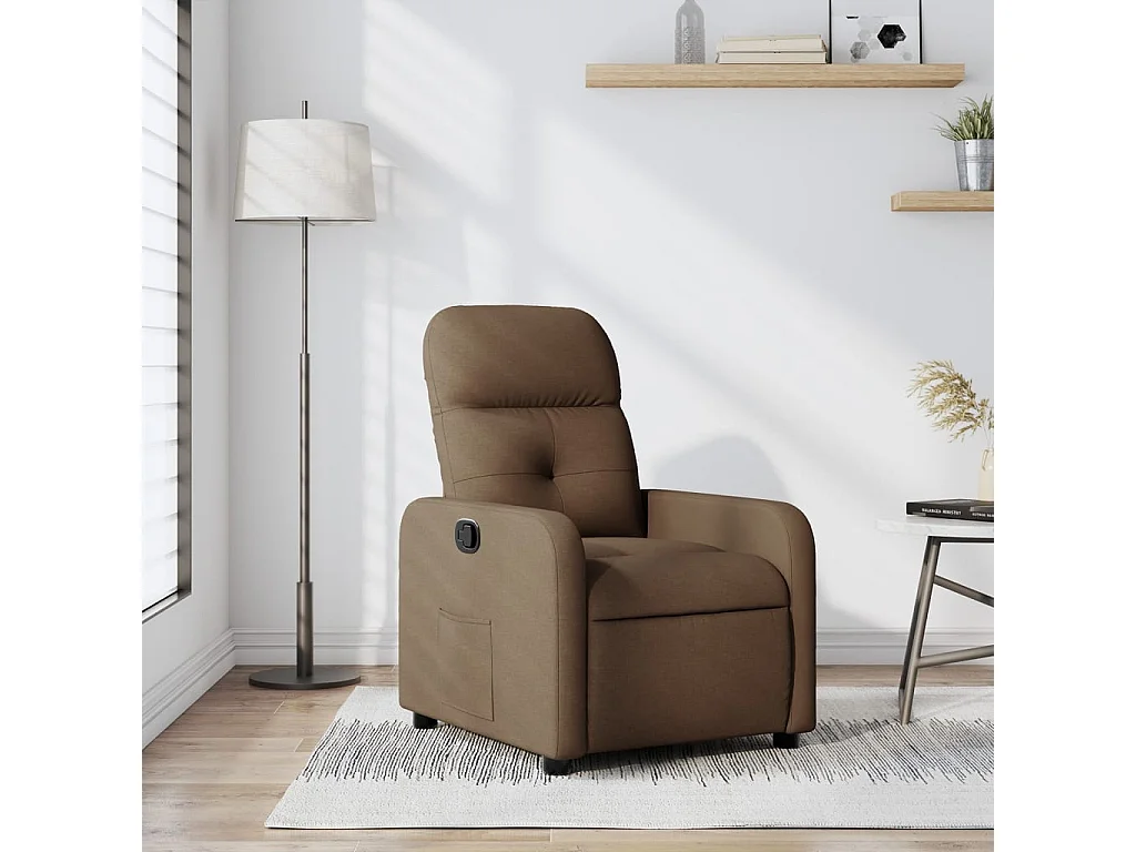 Sillón de relax | Silla | Sillón reclinable de tela marrón SHL4774
