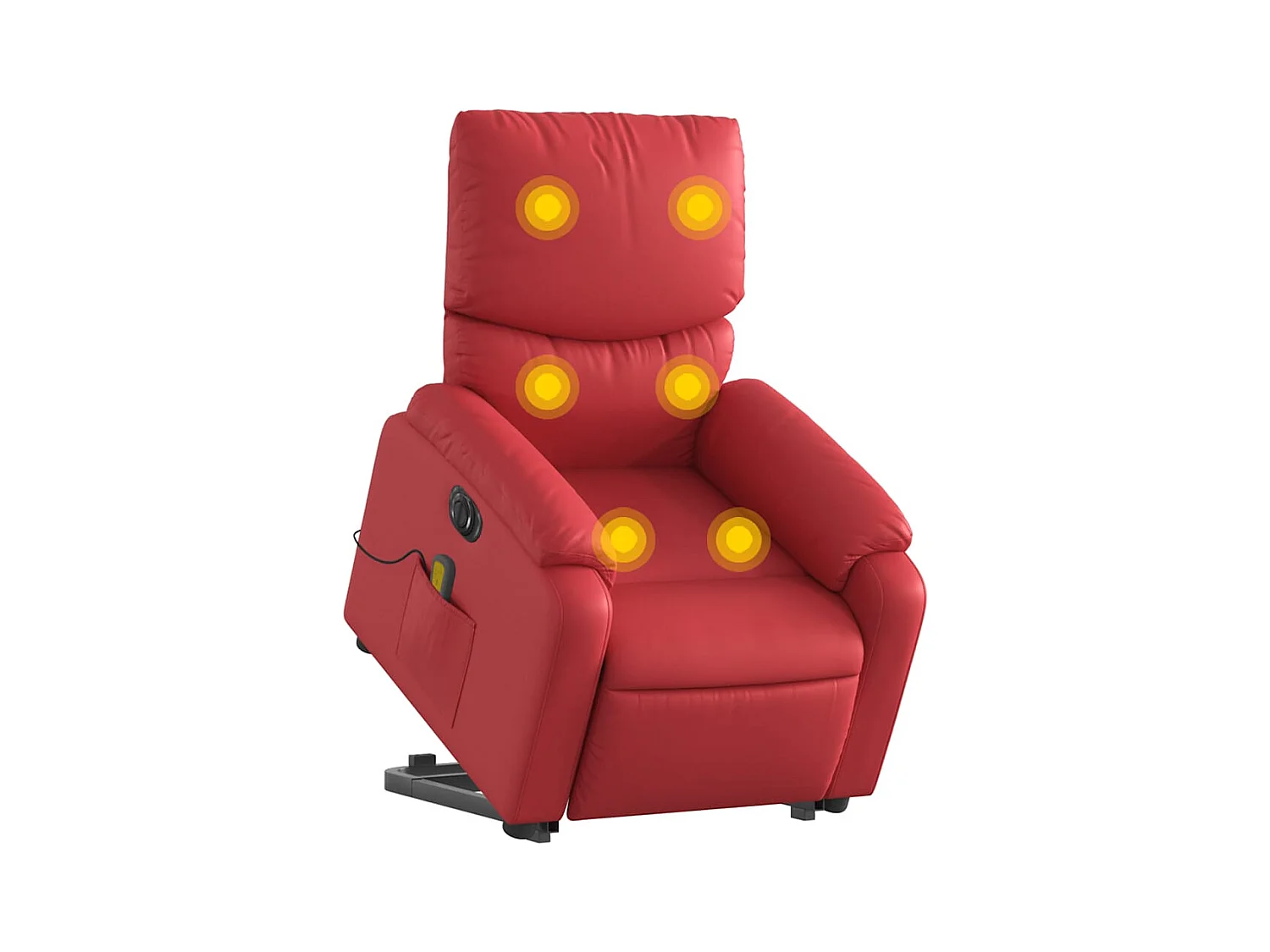 Sillón de salón | Silla | Sillón de masaje elevable eléctrico cuero artificial rojo SHL6311