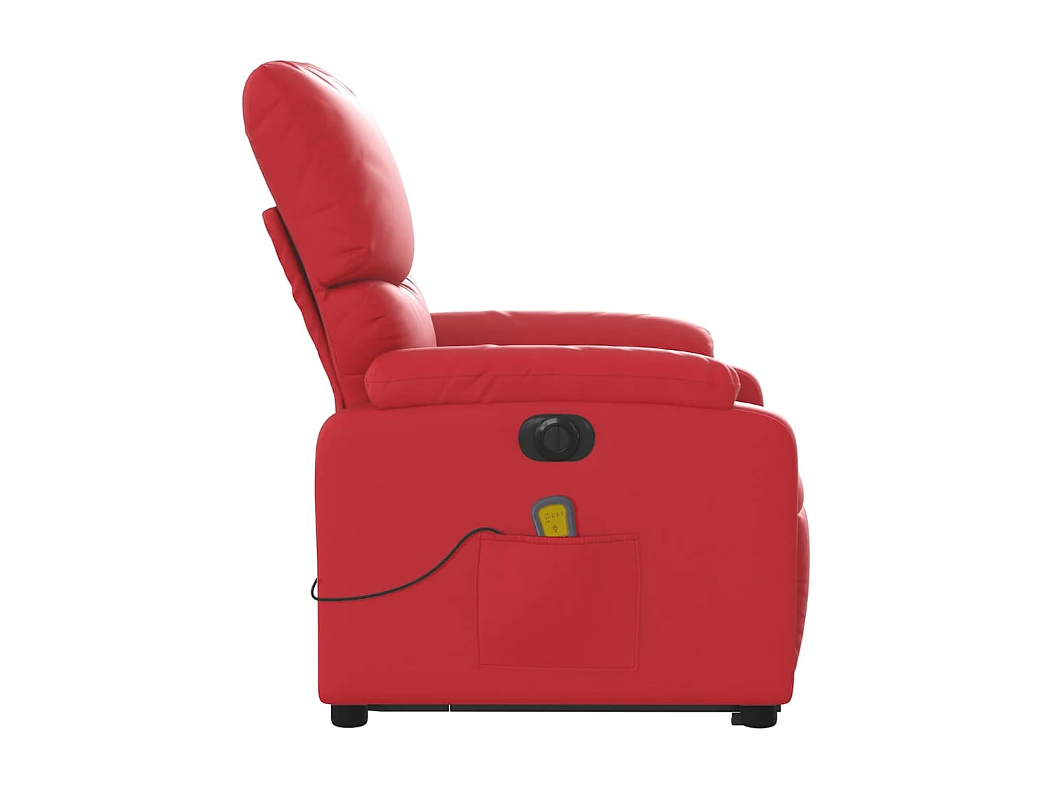 Massagesessel mit Aufstehhilfe Elektrisch | Lounge Sessel indoor Rot Kunstleder SHL47545