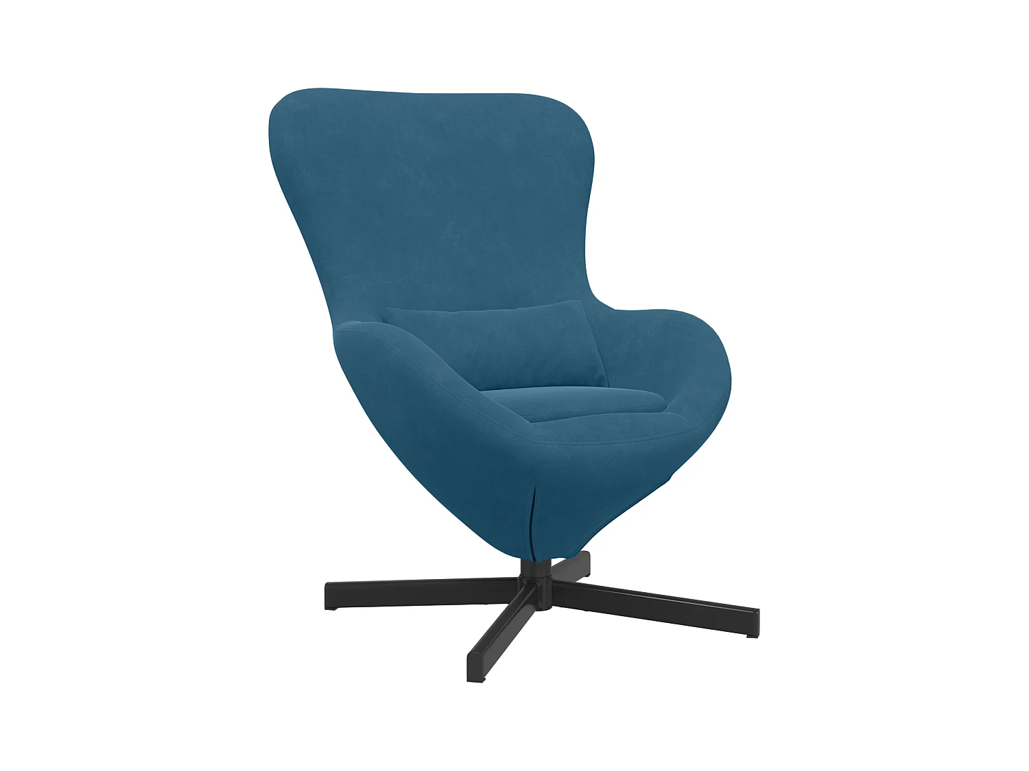 Chaise de Salon-Fauteuil œuf Bleu Velours SHL4605