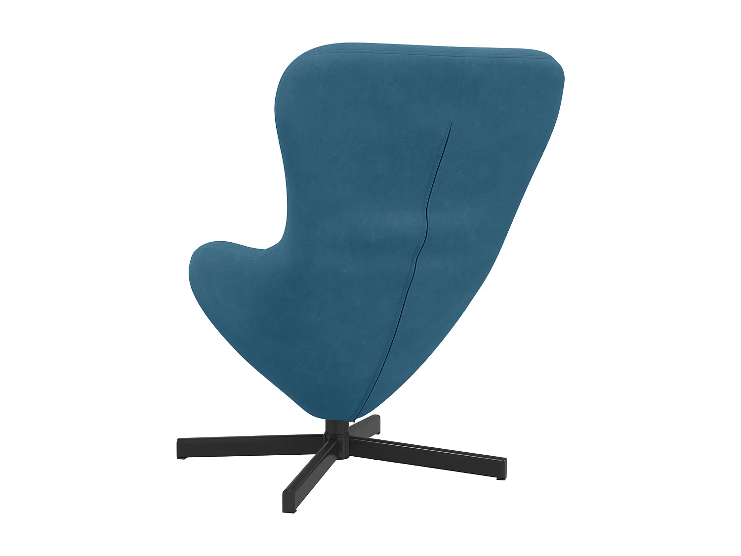 Eivormige stoel Blauw 63 x 73 x 90 cm Fluweel