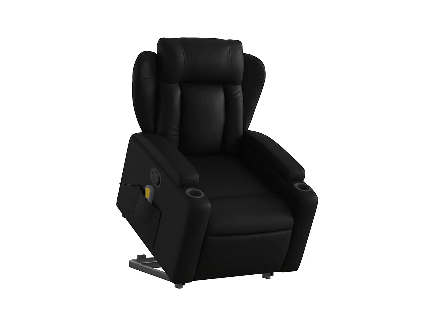 Fauteuil inclinable-Chaise de relax-Fauteuil de Massage Noir Similicuir SHL4101