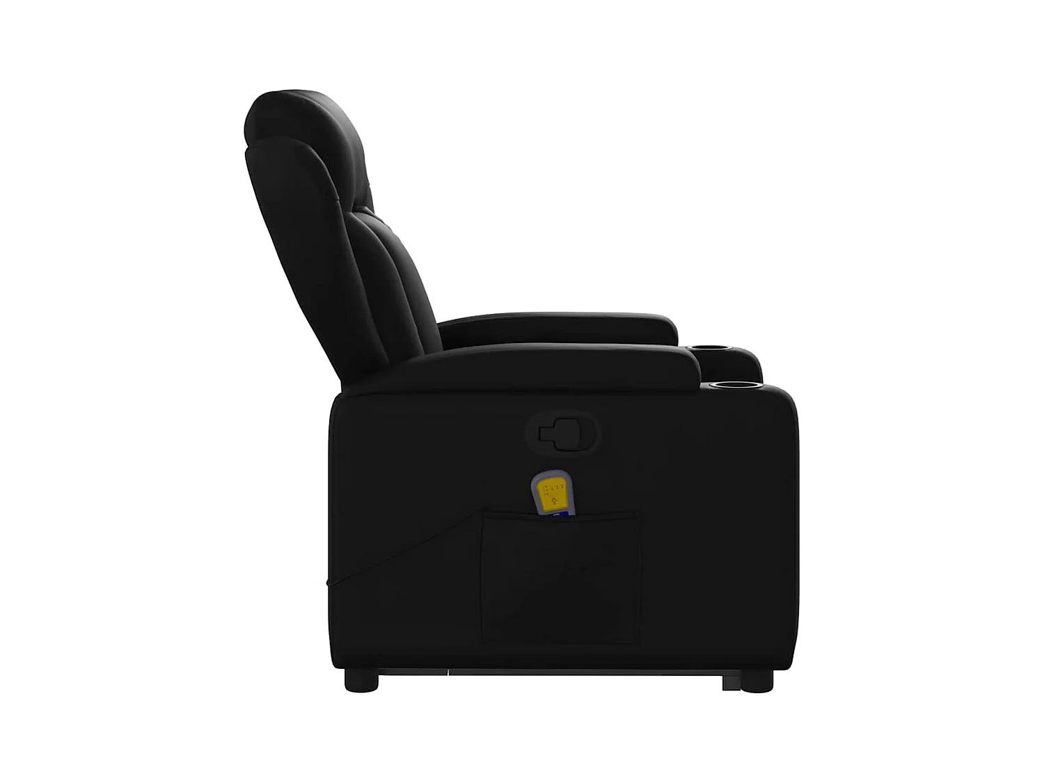 Sillón de relax | Sillón reclinable de masaje de pie cuero artificial negro SHL3313