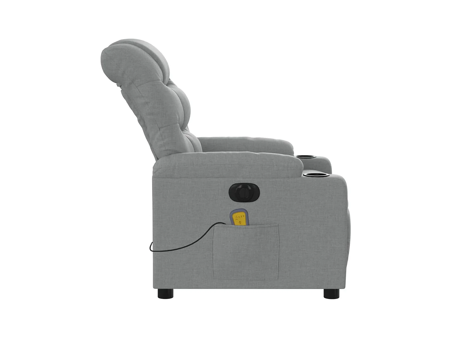 Sillón de relax | Sillón reclinable de masaje eléctrico tela gris claro SHL8704