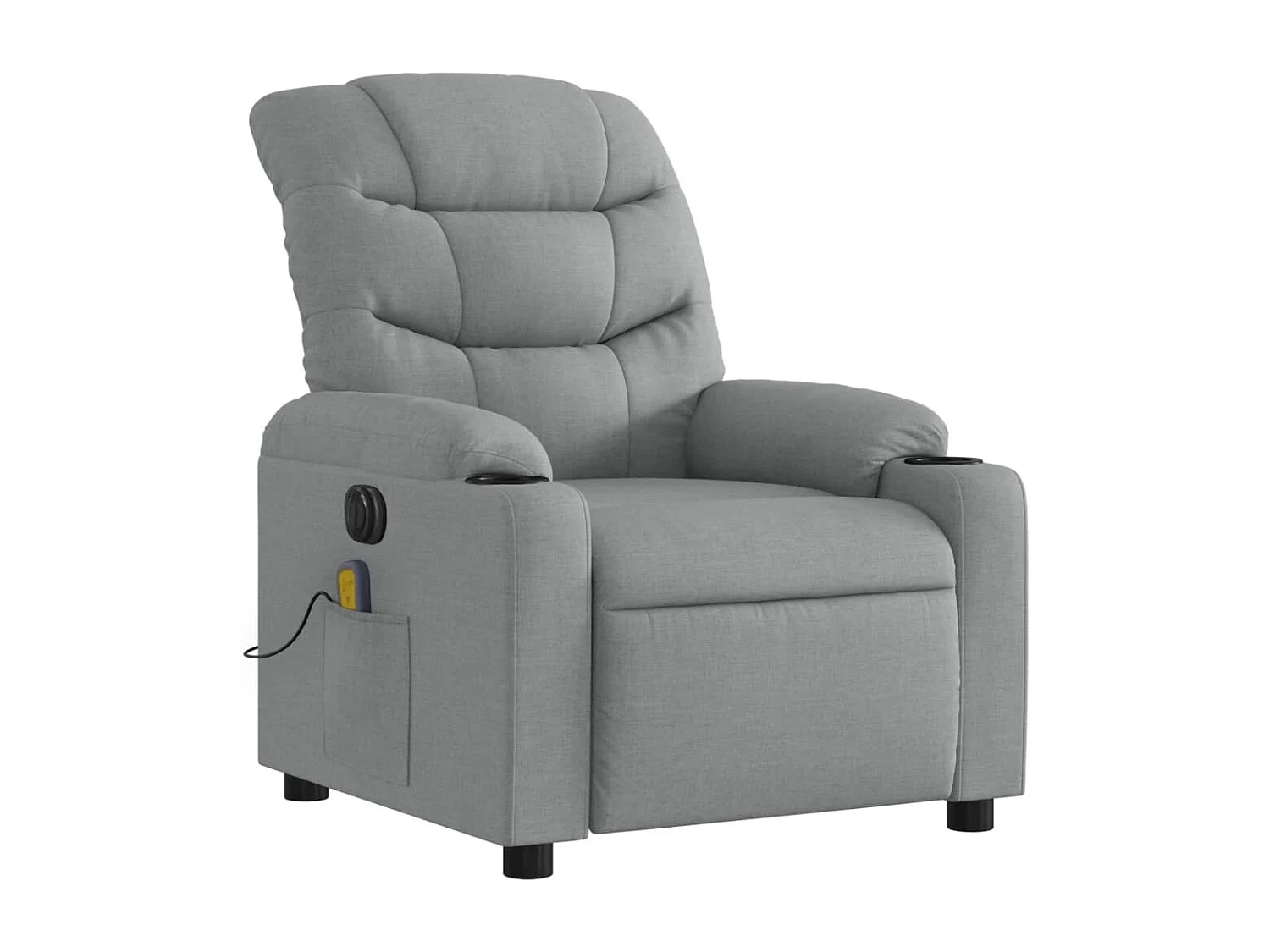 Massagesessel Elektrisch | Relaxsessel indoor Hellgrau Stoff SHL83444