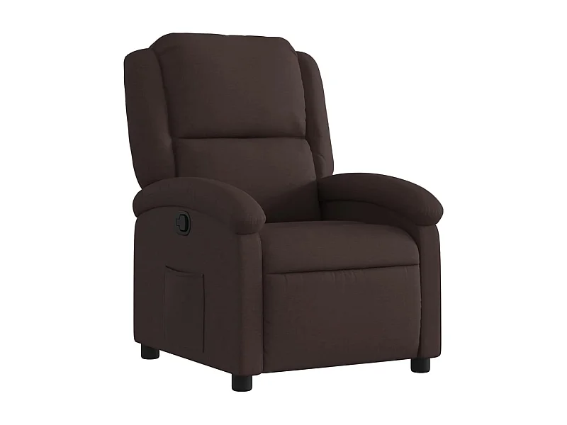 Fauteuil inclinable-Fauteuil salon Marron foncé Tissu SHL3999