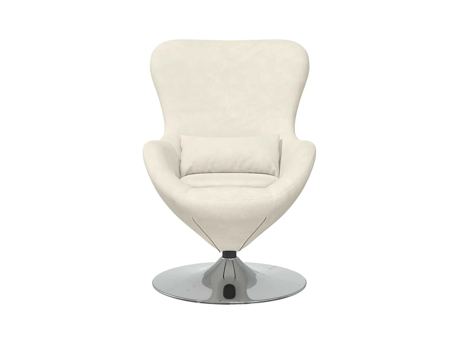 Sillón de relax | Sillón huevo Crema 63x73x90 cm Terciopelo SHL7902