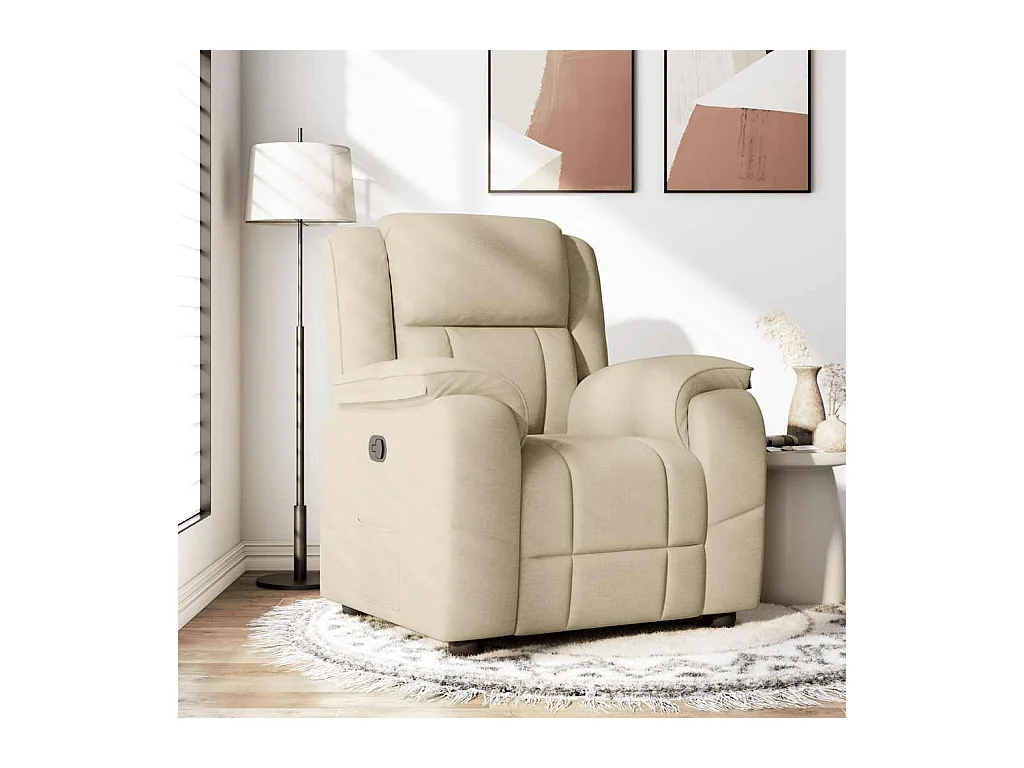 Sillón de relax | Sillón reclinable de tela crema SHL2400