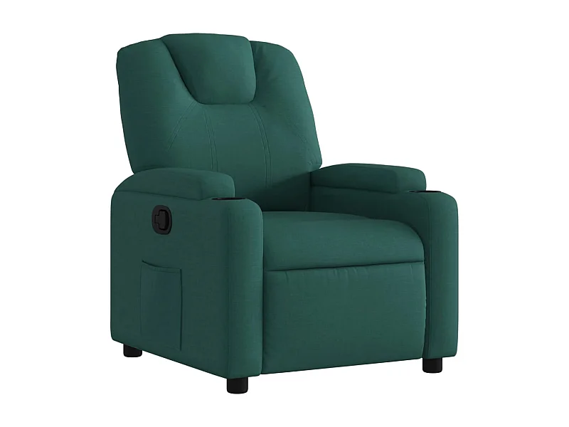 Fauteuil inclinable-Fauteuil salon Vert foncé Tissu SHL2034