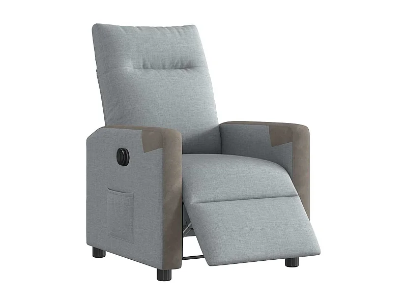 Fauteuil inclinable électrique-Chaise de relax-Fauteuil TV Gris clair Tissu SHL3317