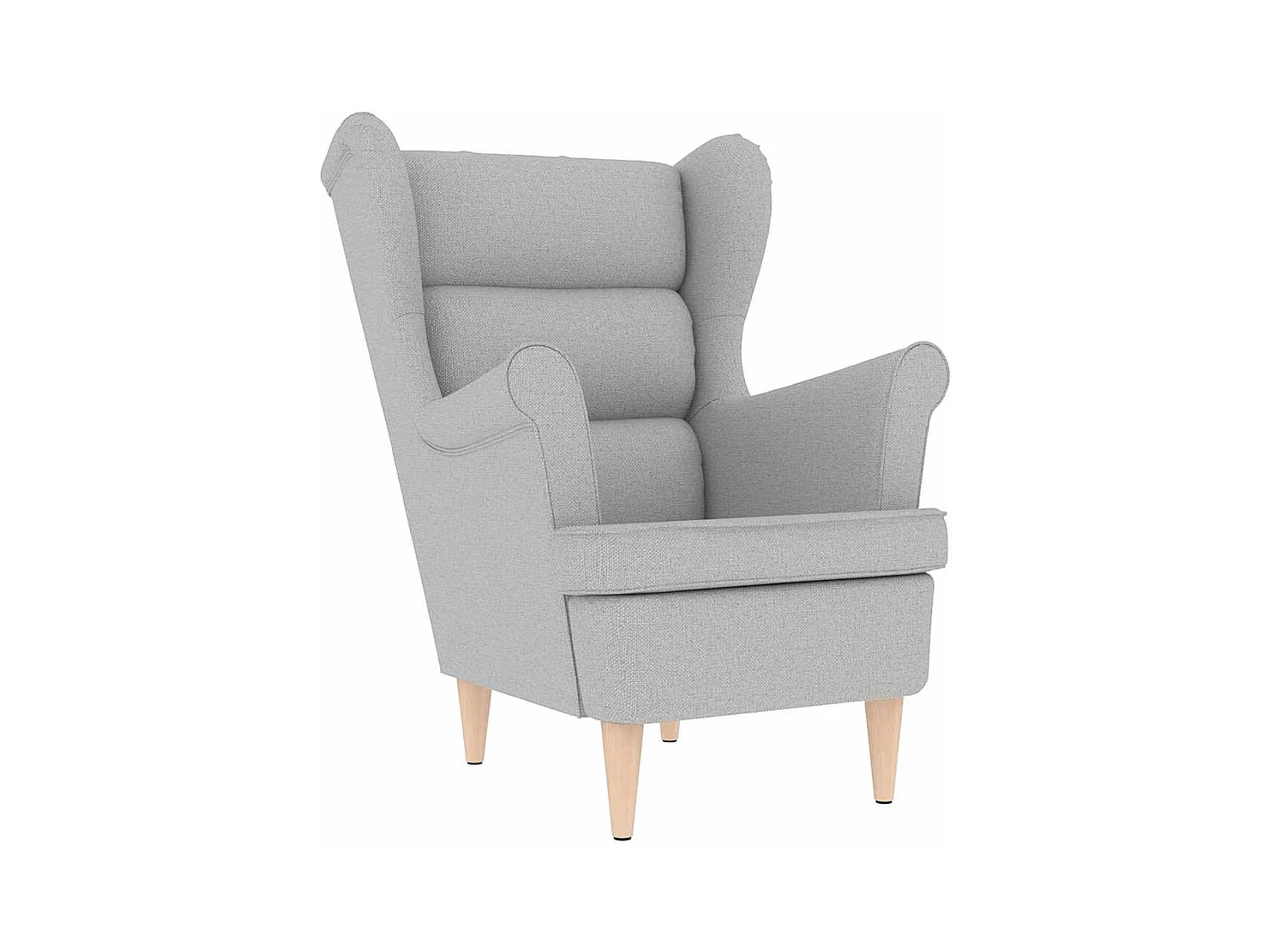 Sillón de salón | Silla de relax | Sillón de tela gris nube 74x84x100 cm SHL3865