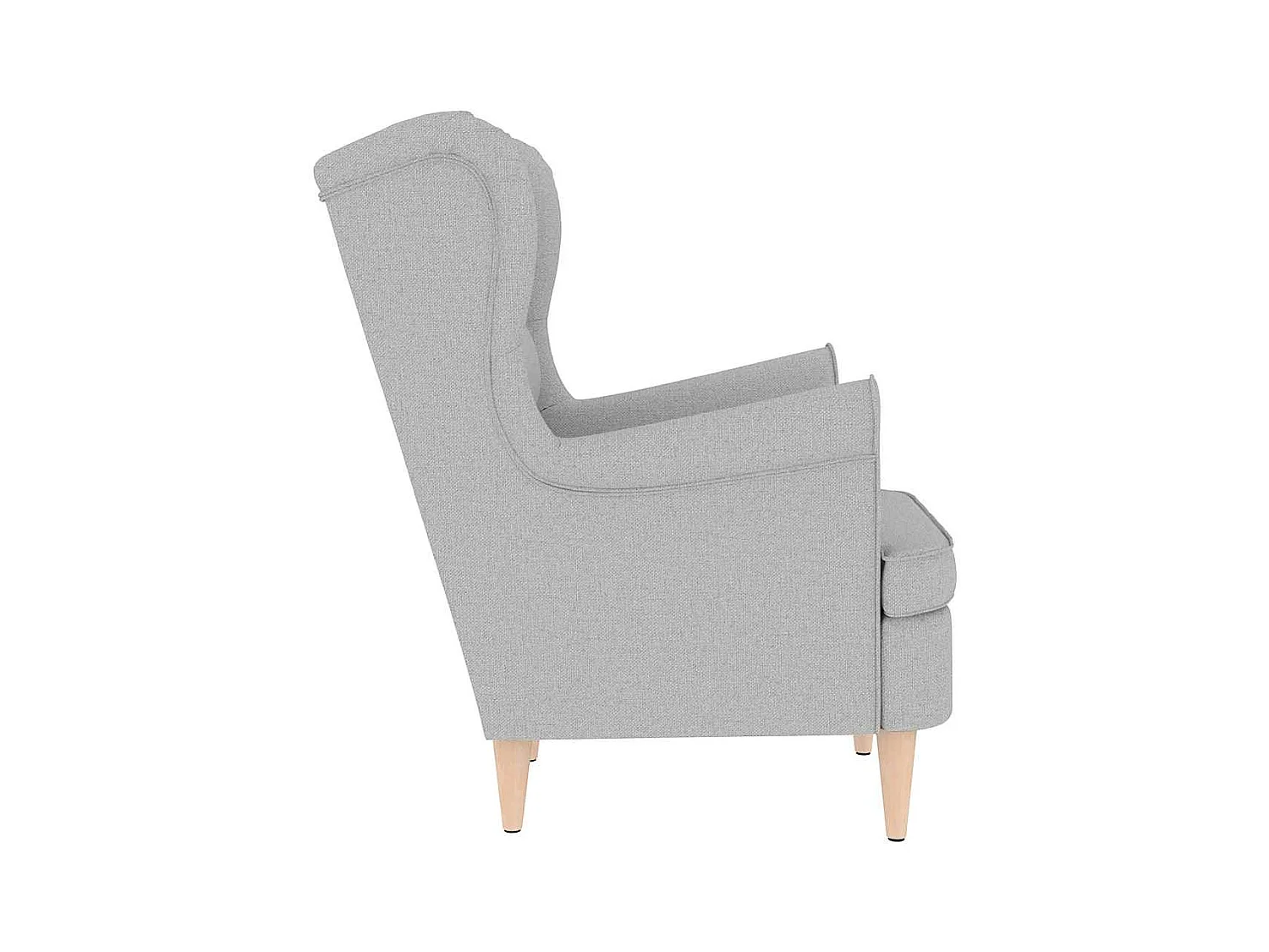 Sillón de salón | Silla de relax | Sillón de tela gris nube 74x84x100 cm SHL3865