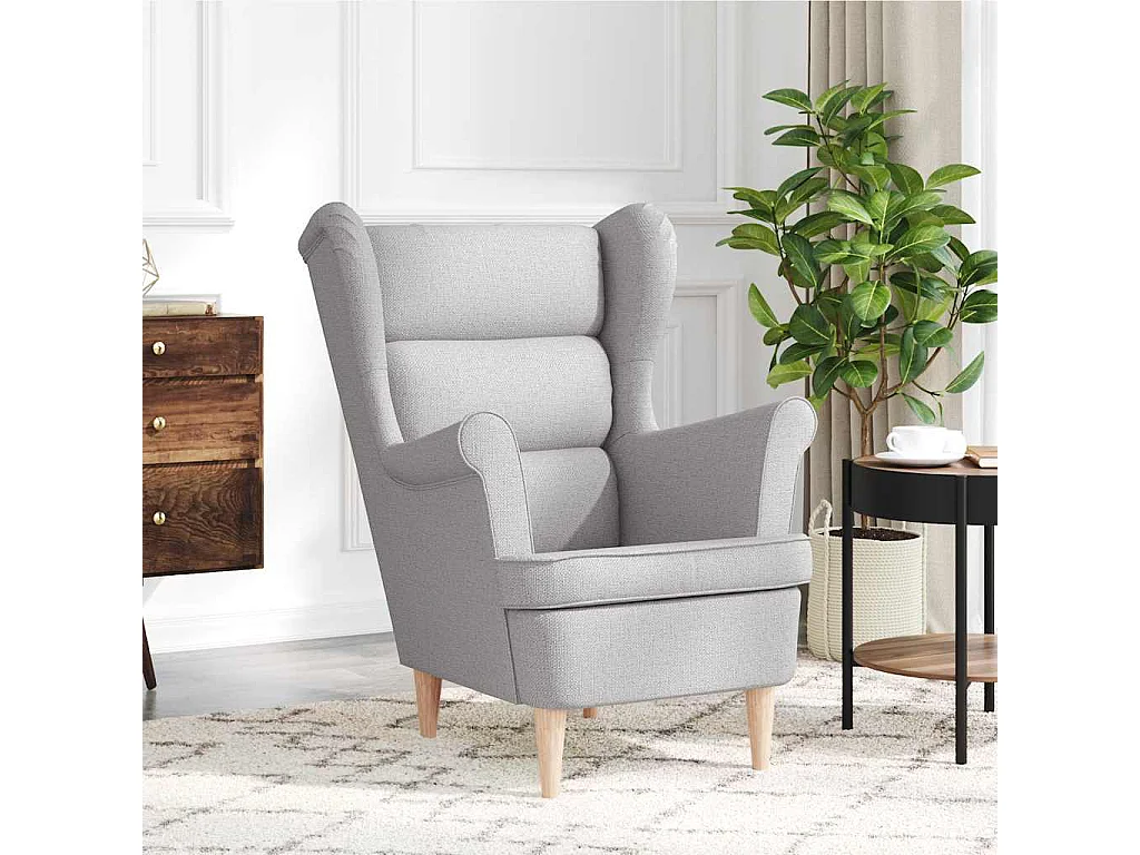 Fauteuil | Relaxstoel 74x84x100 cm stof wolkengrijs