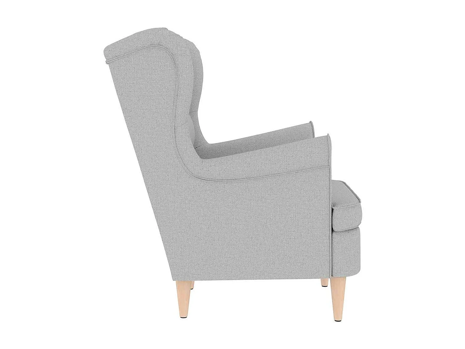 Fauteuil | Relaxstoel 74x84x100 cm stof wolkengrijs