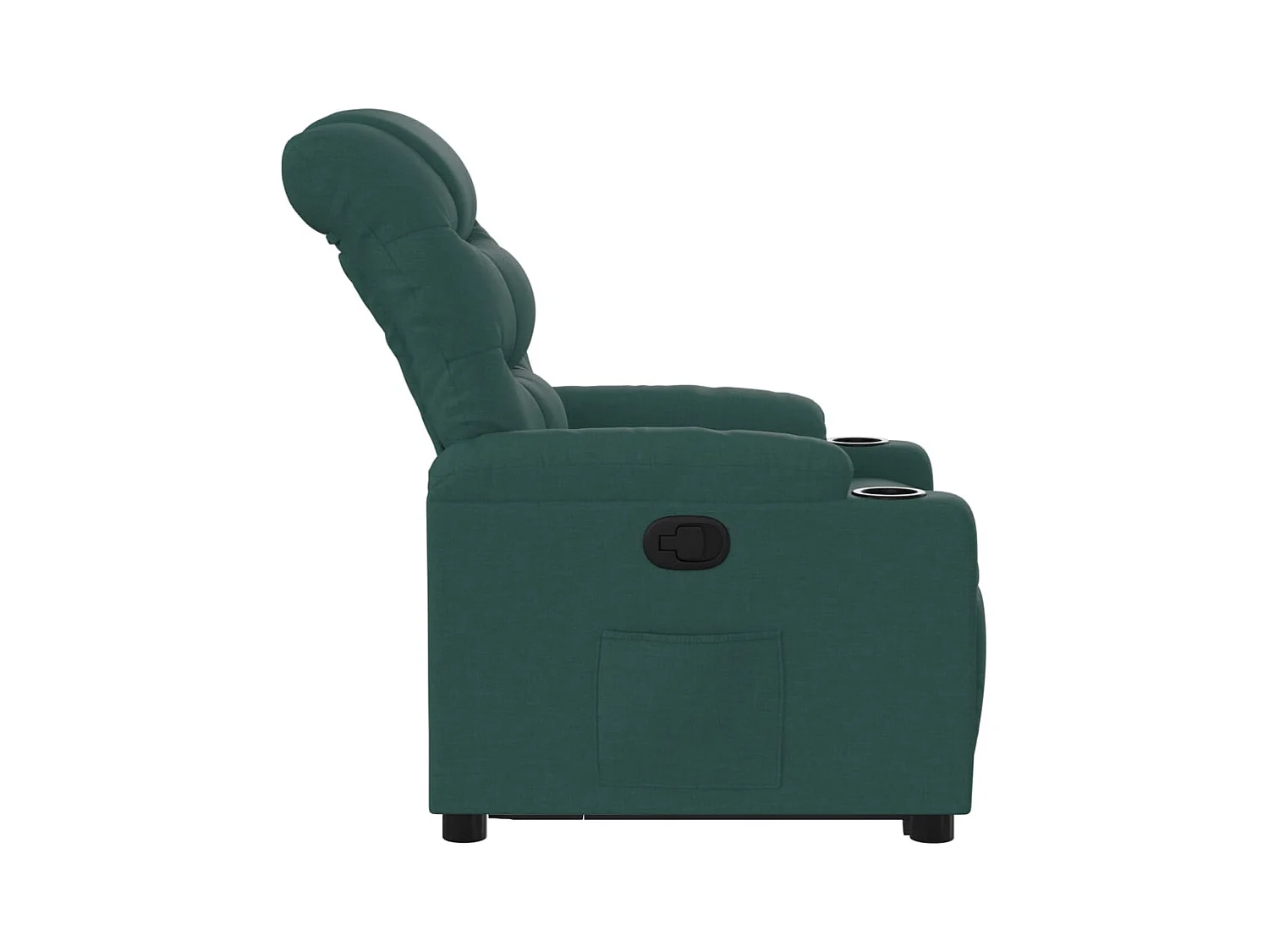 Sillón de relax | Silla | Sillón reclinable elevable tela verde oscuro SHL4509