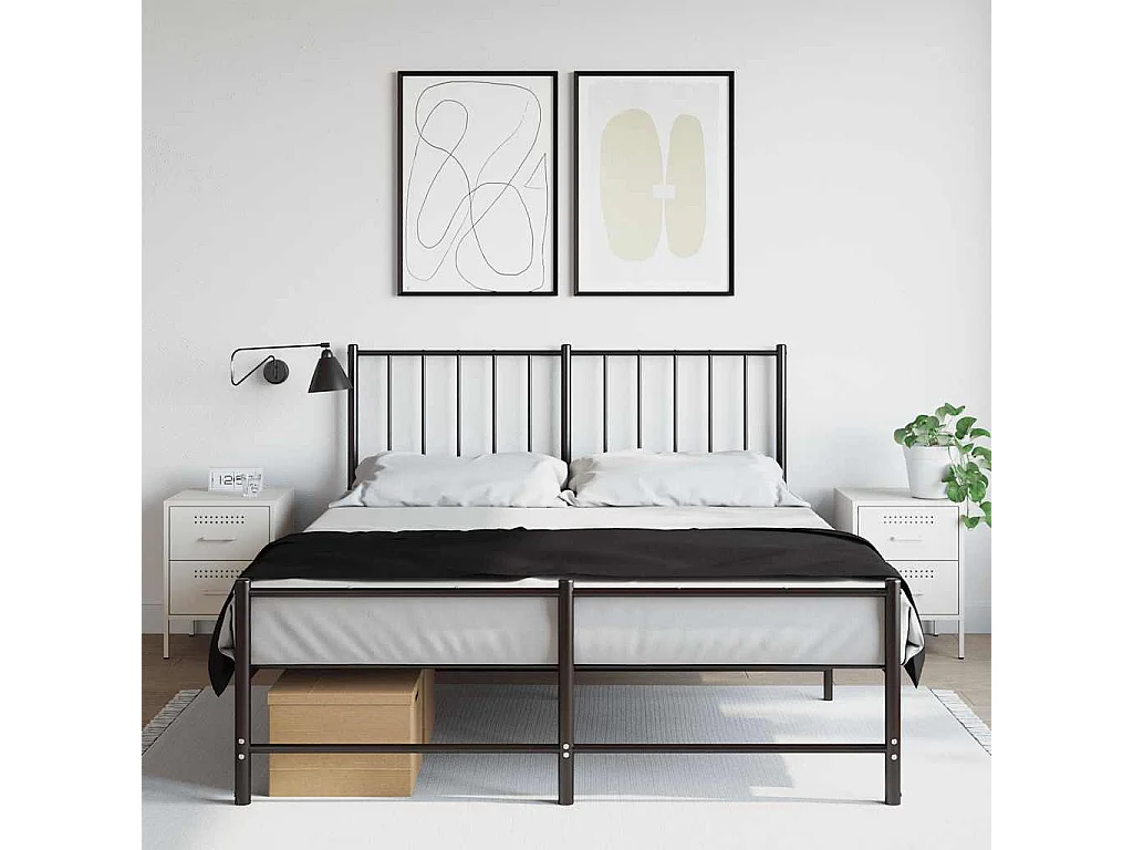 Nachttisch 2er Set-Beistelltisch-Nachttischkommode Weiß 36x39x50,5 cm Stahl SHL18485