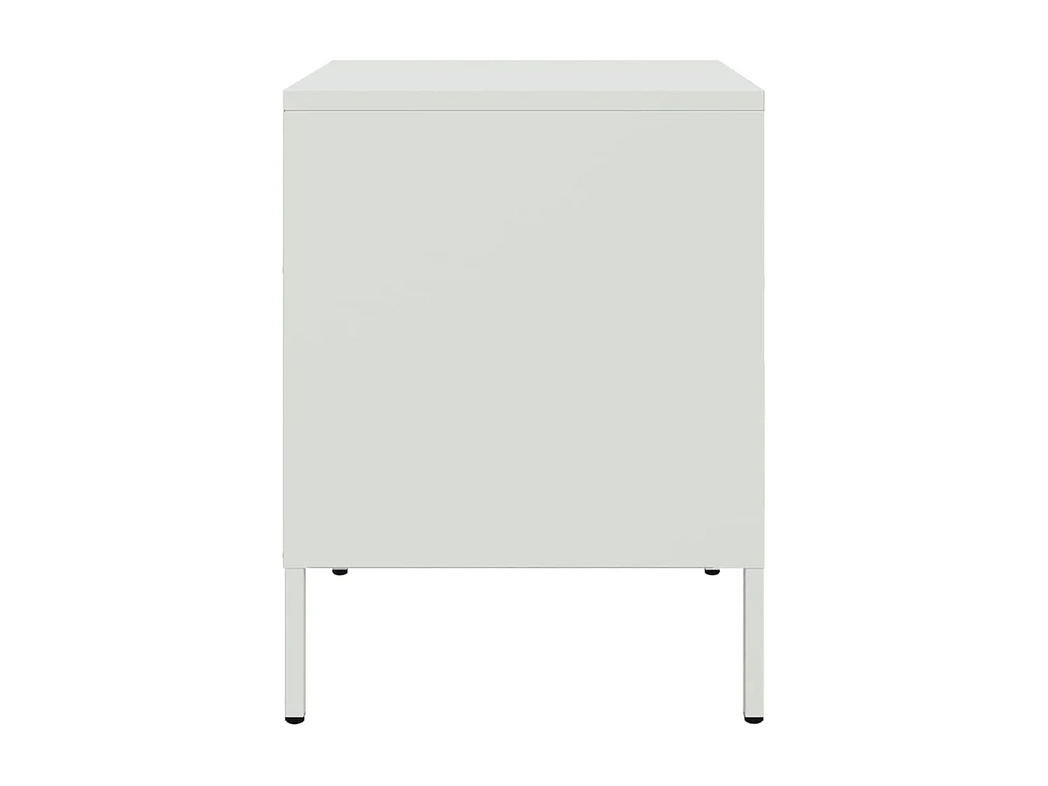 Nachttisch 2er Set-Beistelltisch-Nachttischkommode Weiß 36x39x50,5 cm Stahl SHL18485