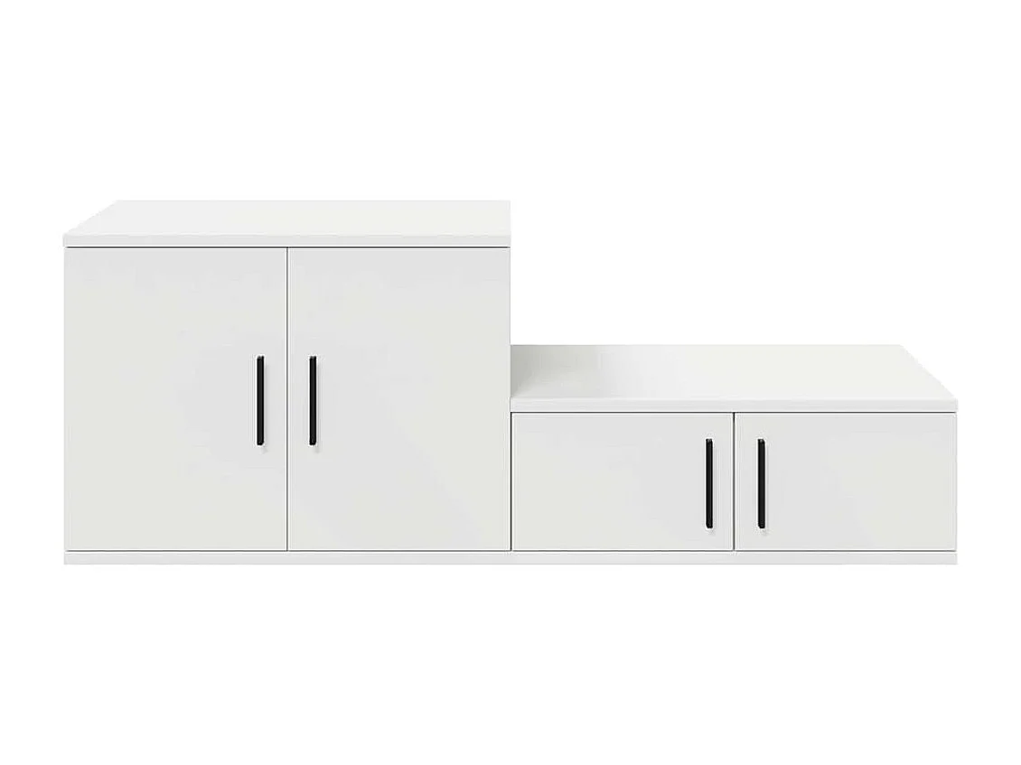 Mueble de almacenaje | Cabinete de Noche | Mesa auxiliar Blanco 108x41x40 cm