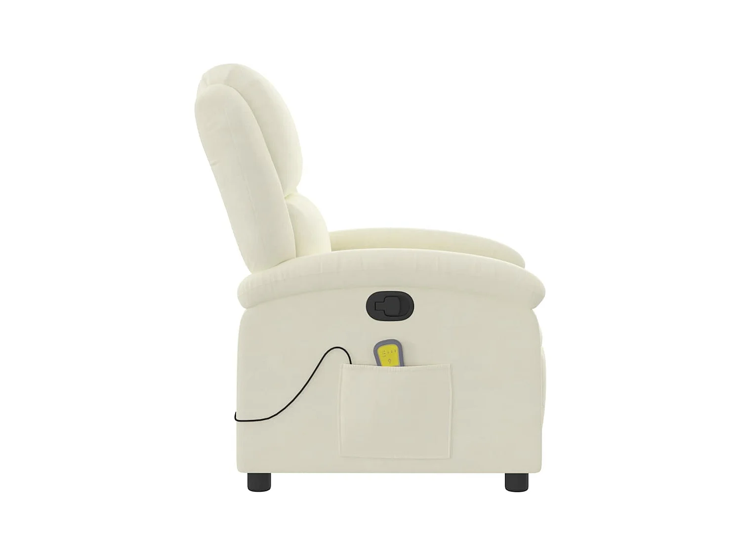 Sillón de salón | Silla | Sillón de masaje reclinable de terciopelo crema SHL7469