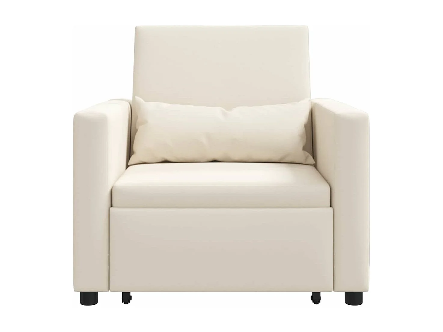 Fauteuil Salon-Chaise de relax-Chaise de Canapé Blanc crème 90x165x87 cm Lin SHL1282