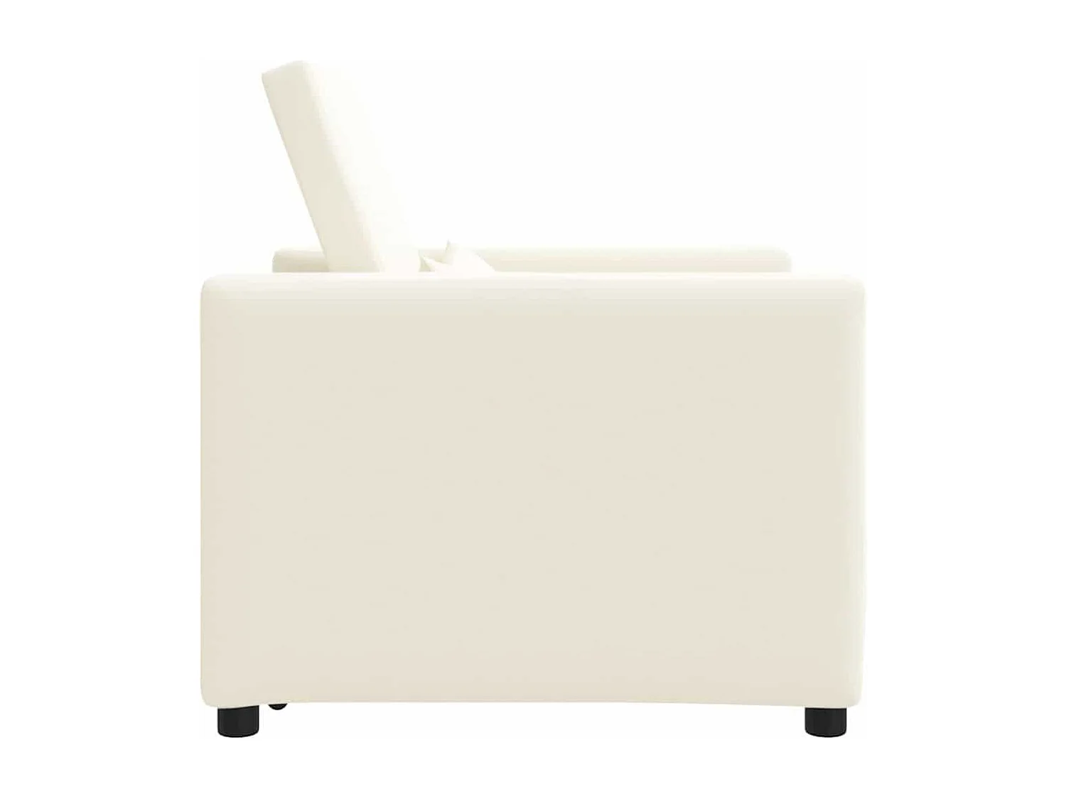 Fauteuil Salon-Chaise de relax-Chaise de Canapé Blanc crème 90x165x87 cm Lin SHL1282