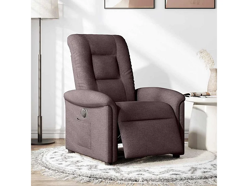 Sillón de relax | Silla | Sillón reclinable eléctrico tela marrón oscuro SHL8774