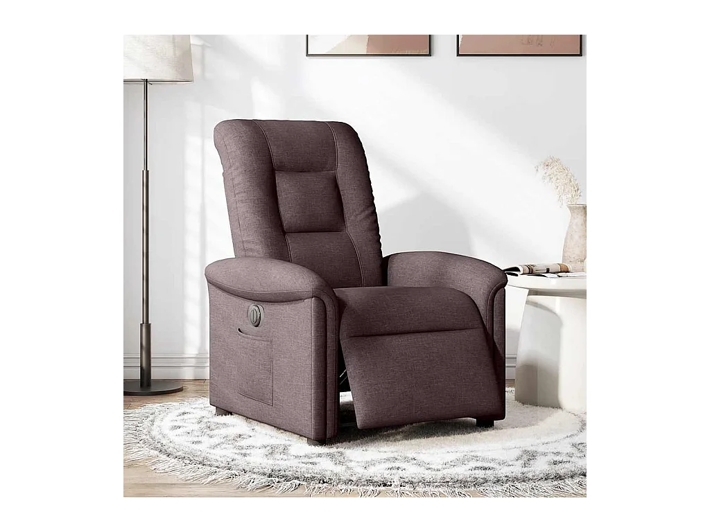 Sillón de relax | Silla | Sillón reclinable eléctrico tela marrón oscuro SHL8774