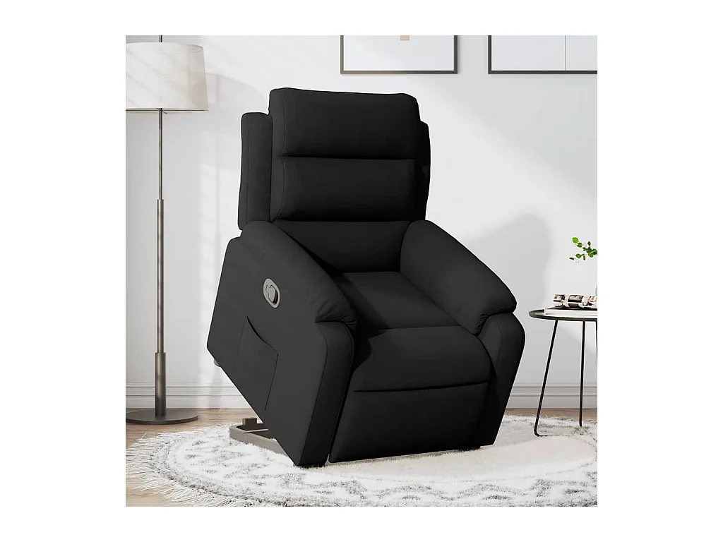 Sillón de relax | Silla | Sillón reclinable elevable terciopelo negro SHL7535