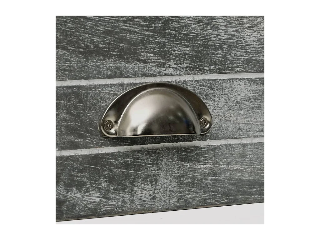 Mesitas de noche | Mesilla de noche con cajones 2 unidades gris y blanco