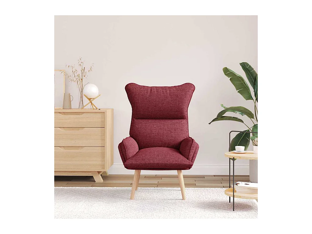 Sillón de relax | Silla Relax | Sillón de salón Rojo vino tinto 69x74x93 cm tela SHL9927