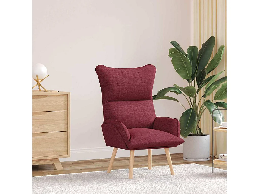 Poltrona | Cadeira de Sala | Cadeira Relaxante vermelho tinto 69x74x93 cm tecido SHL683681