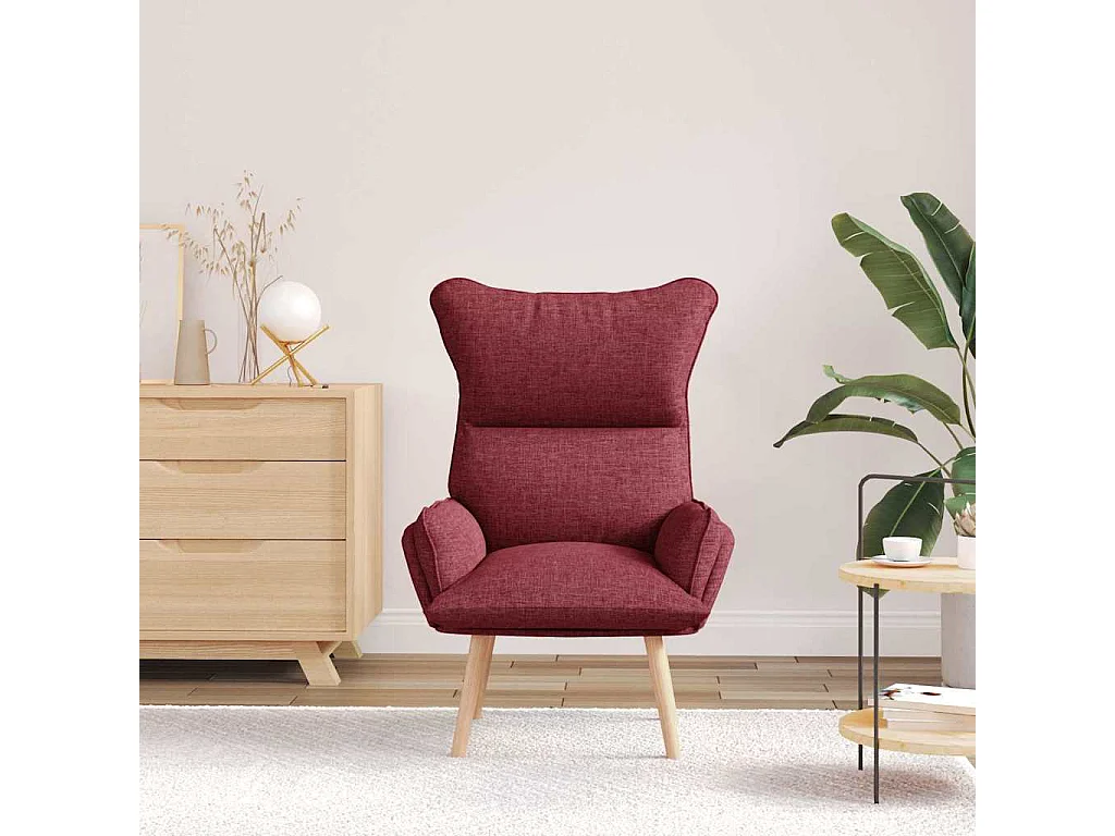 Poltrona | Cadeira de Sala | Cadeira Relaxante vermelho tinto 69x74x93 cm tecido SHL683681