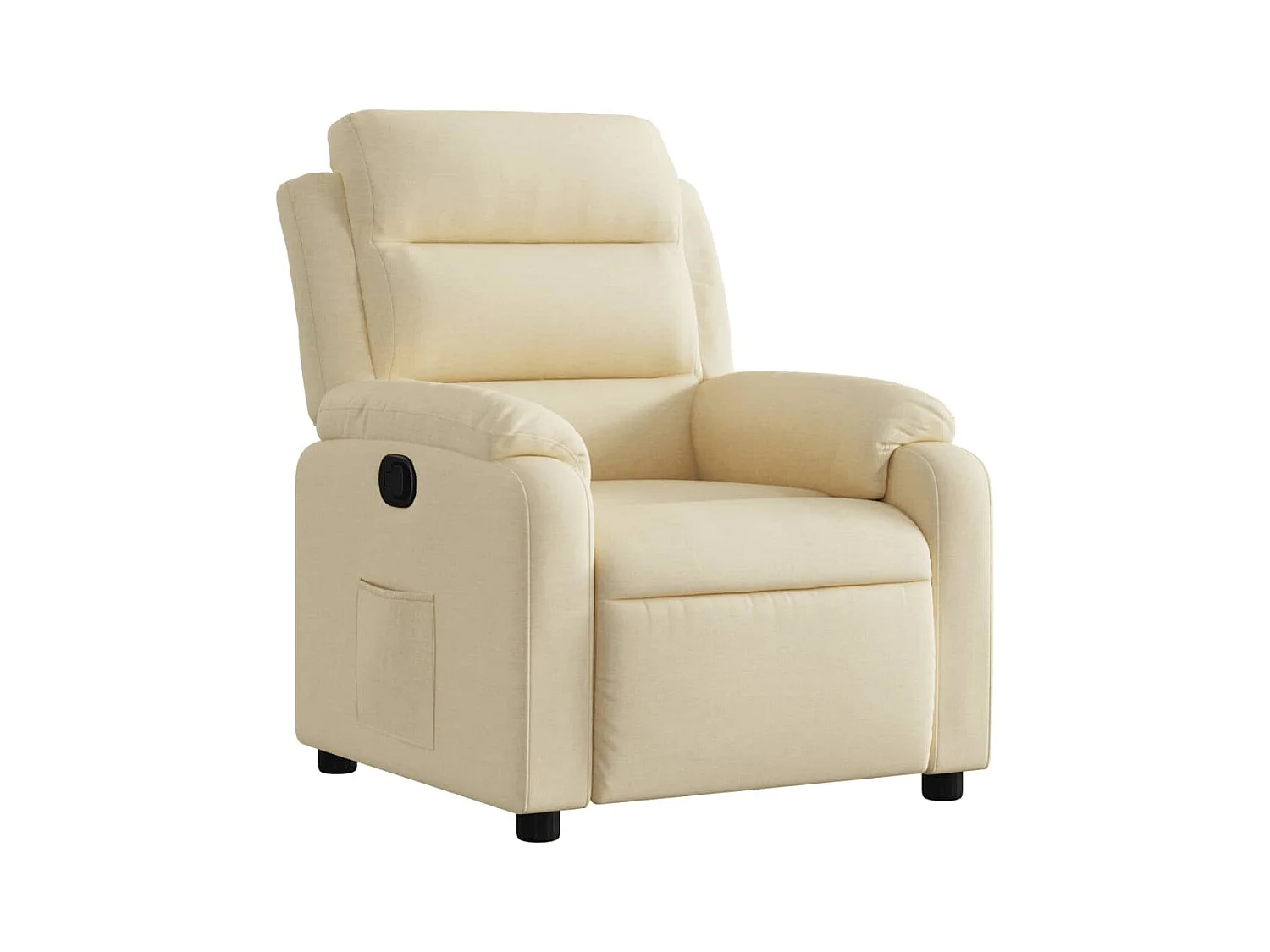 Fauteuil inclinable-Fauteuil salon Crème Tissu SHL3662