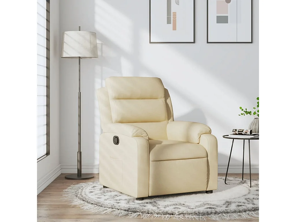 Relaxsessel | Lounge Sessel für Wohnzimmer Creme Stoff SHL68295