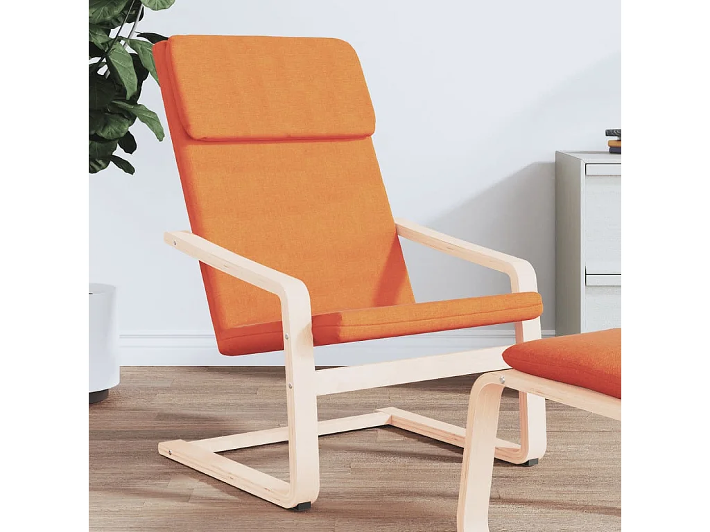 Chaise de relaxation-Fauteuil de Salon Jaune foncé Tissu SHL2309