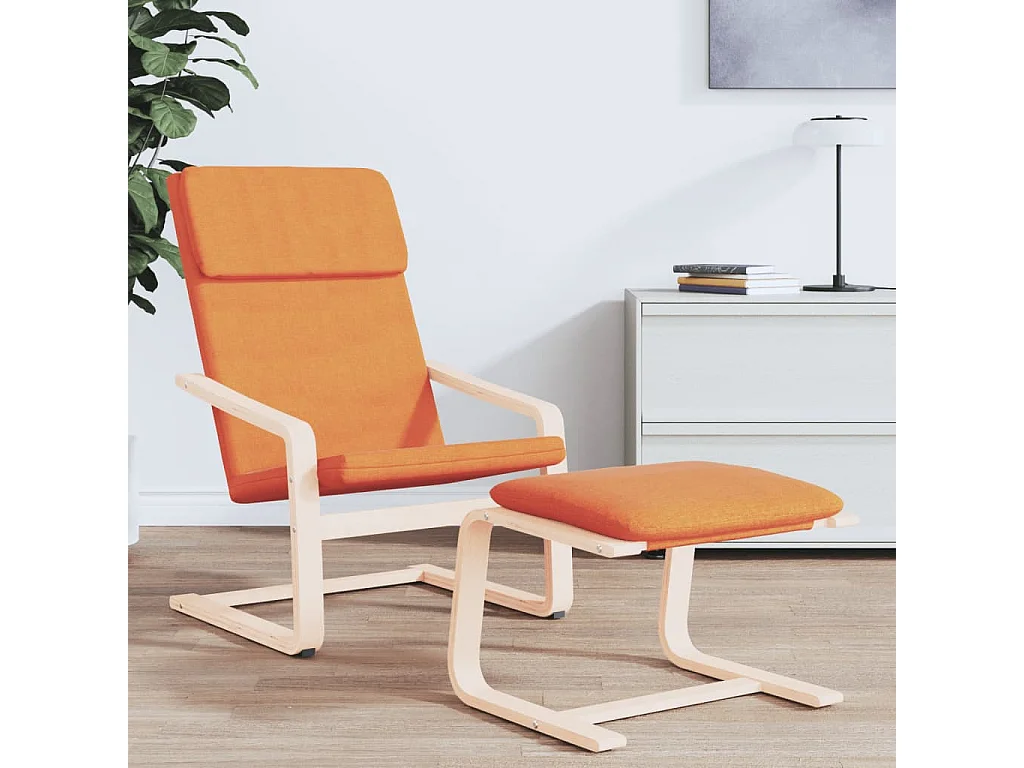 Chaise de relaxation-Fauteuil de Salon Jaune foncé Tissu SHL2309