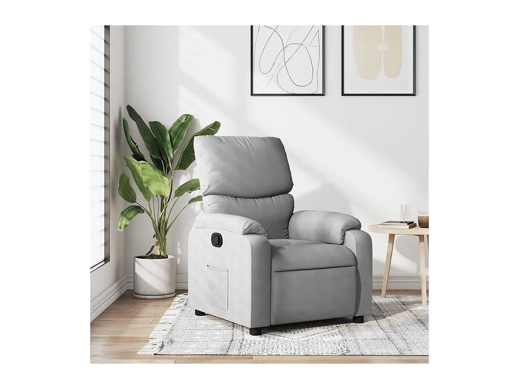 Sillón de relax | Sillón reclinable de tela gris claro SHL2086