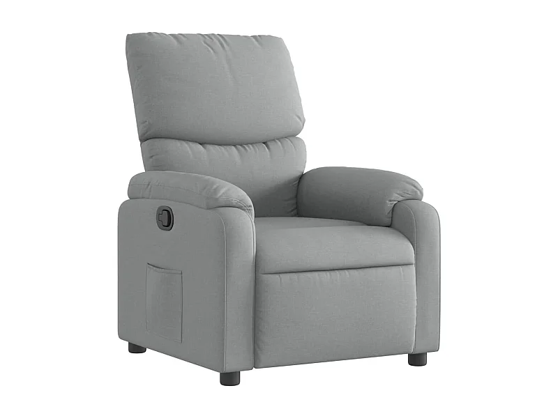 Fauteuil inclinable-Fauteuil salon Gris clair Tissu SHL1164