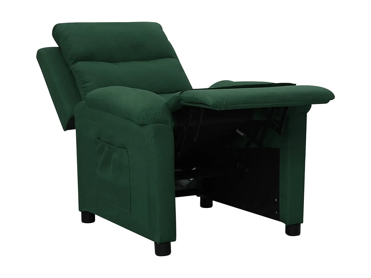 Relaxstoel | Fauteuil | Bureaustoel verstelbaar stof donkergroen