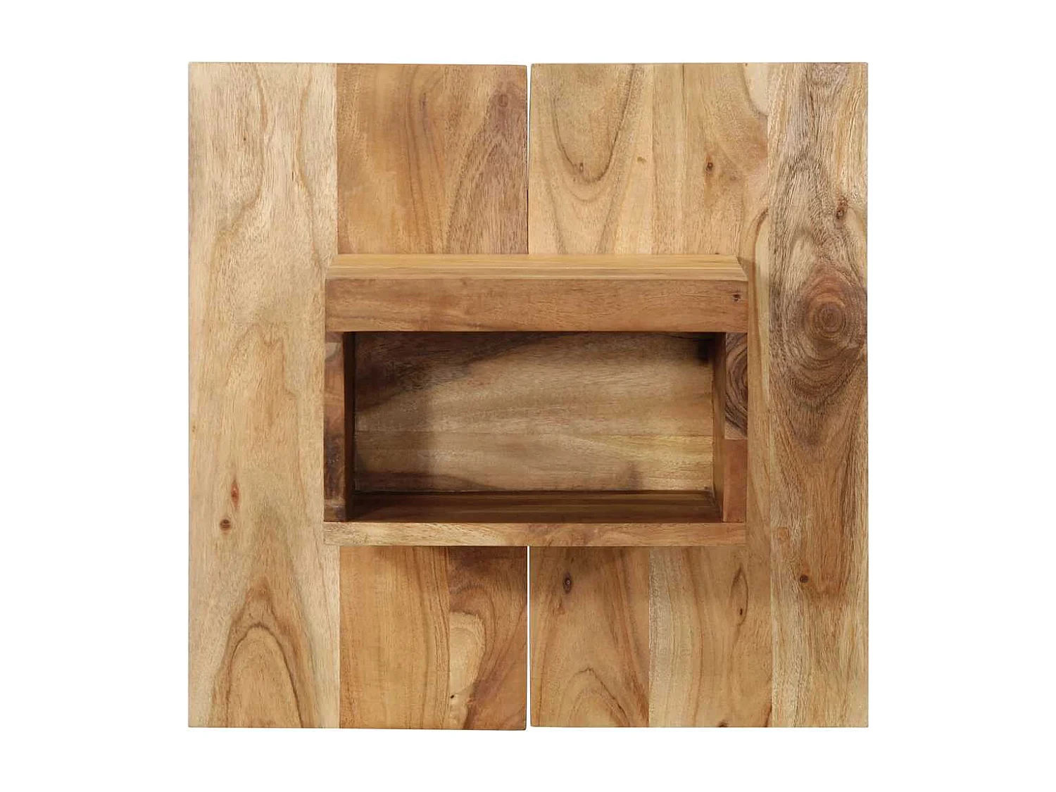 Nachtkastje | Bijzettafel Modern | Opbergkastje 50x27x50 cm massief acaciahout