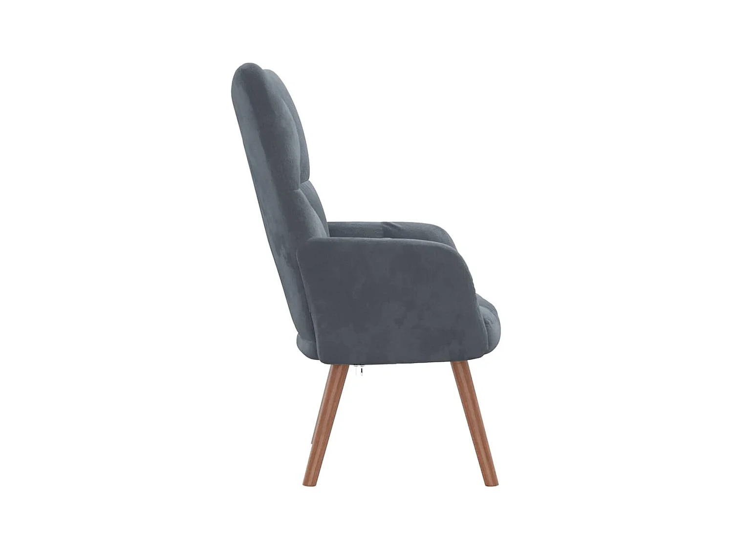 Sillón de relax | Silla de relax de terciopelo gris oscuro SHL3472