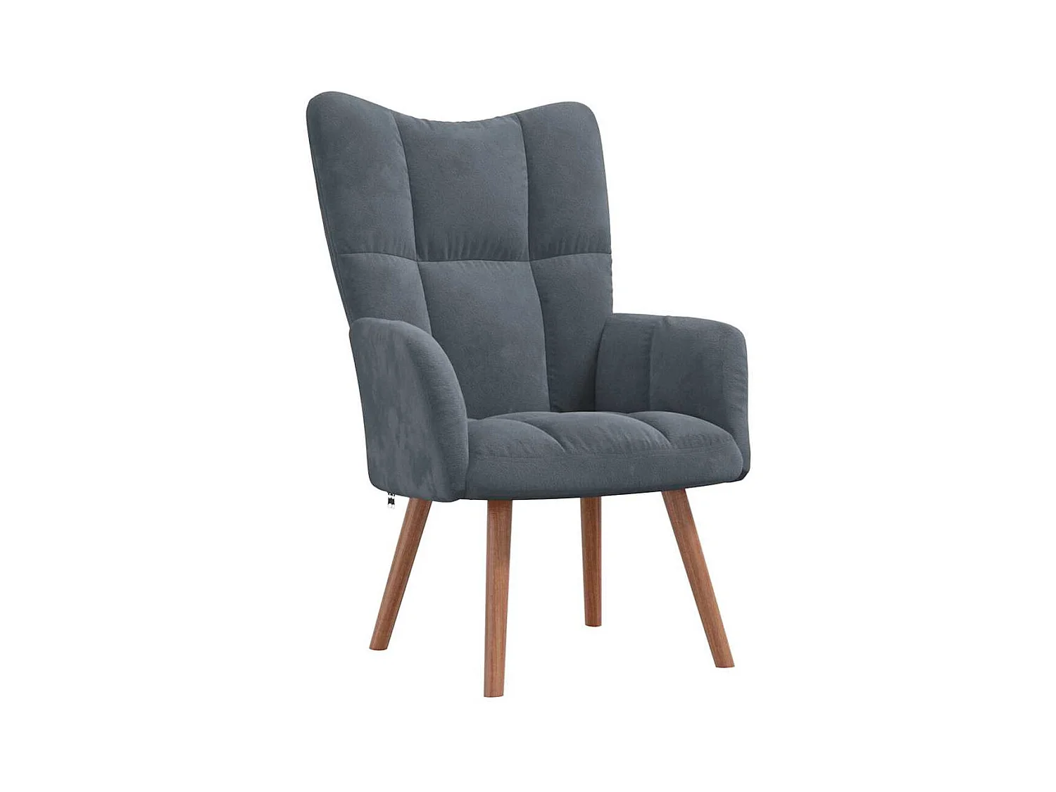Chaise de relaxation-Fauteuil de Salon Gris foncé Velours SHL4377