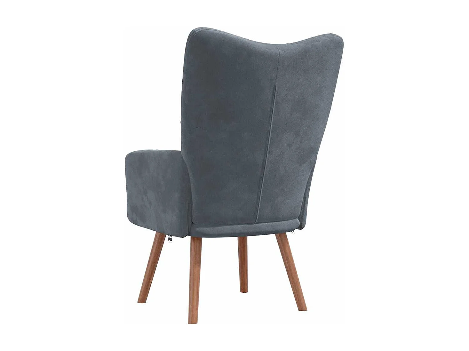 Chaise de relaxation-Fauteuil de Salon Gris foncé Velours SHL4377