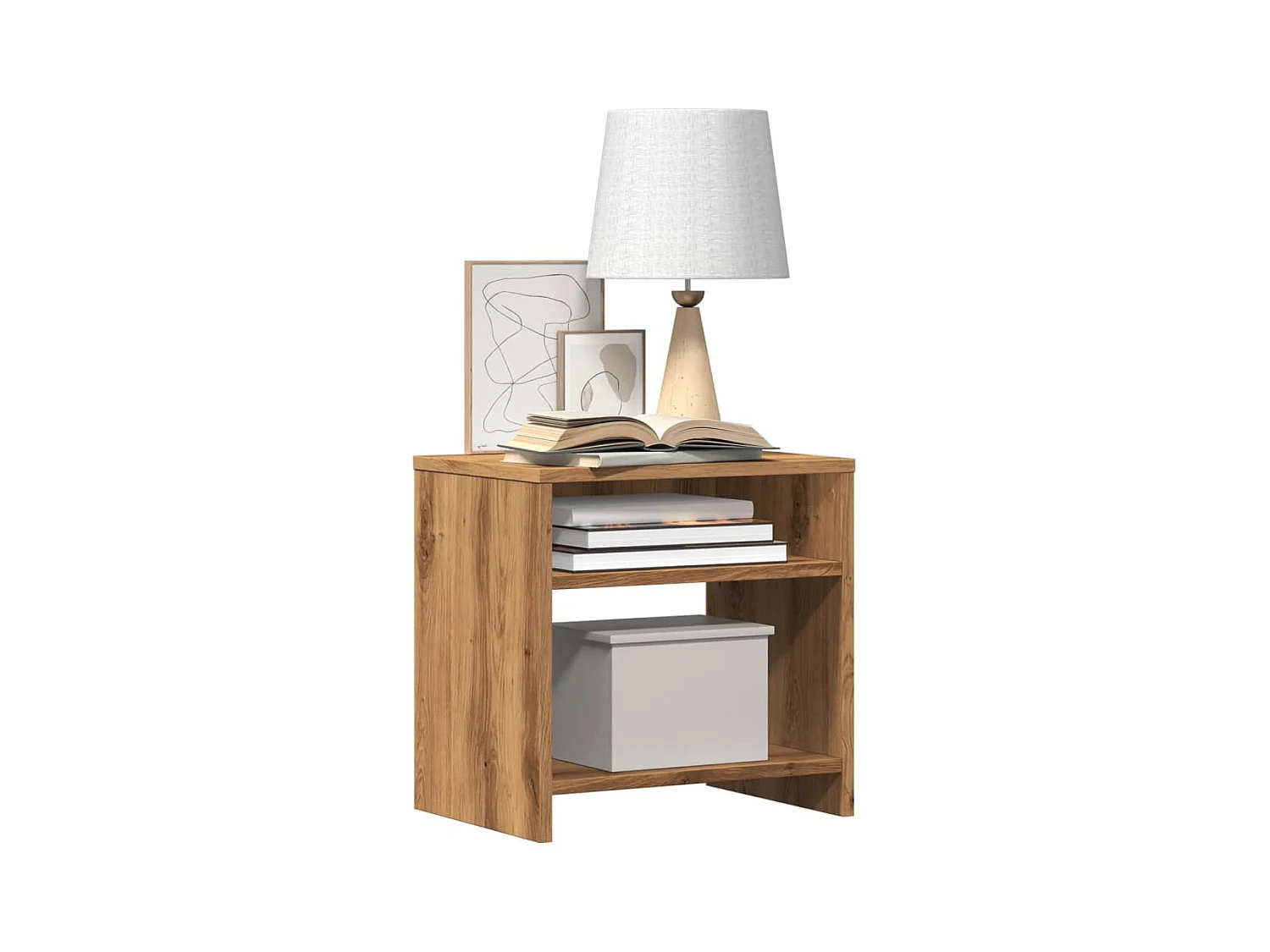 Mesitas de noche | Mesilla de noche 2 uds madera ingeniería marrón roble 40x30x40 cm