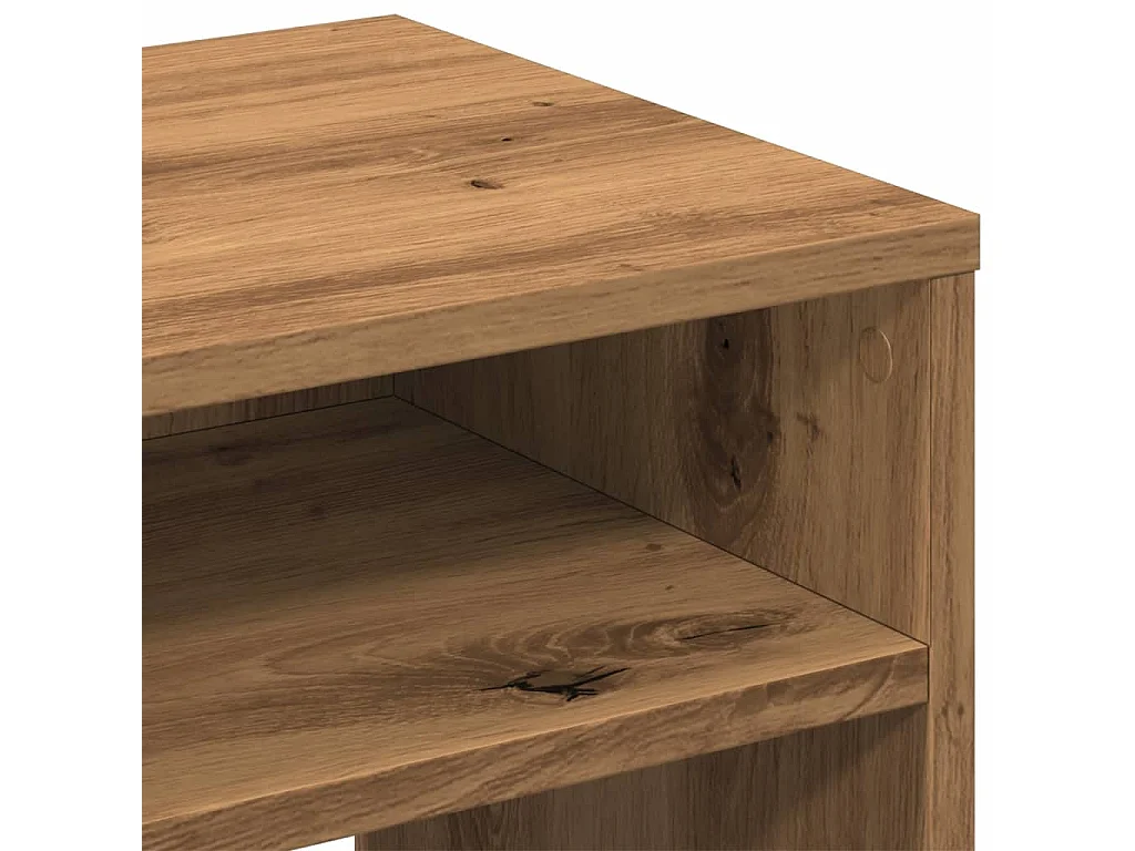 Nachttisch 2er Set-Beistelltisch-Nachttischkommode Artisan-Eiche 40x30x40 cm Holzwerkstoff SHL96955