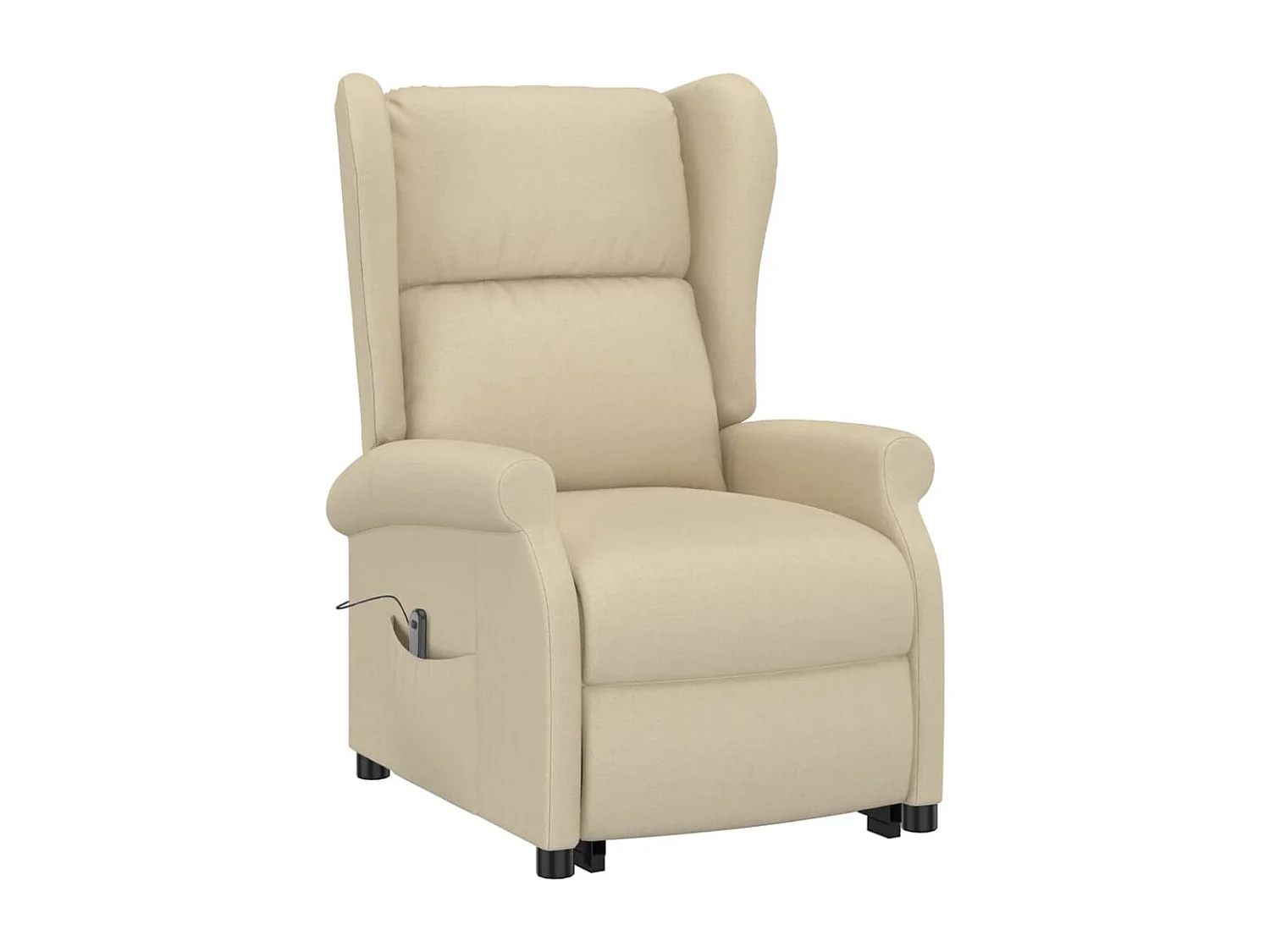 Sta-op-stoel | Relaxstoel stof crèmekleurig