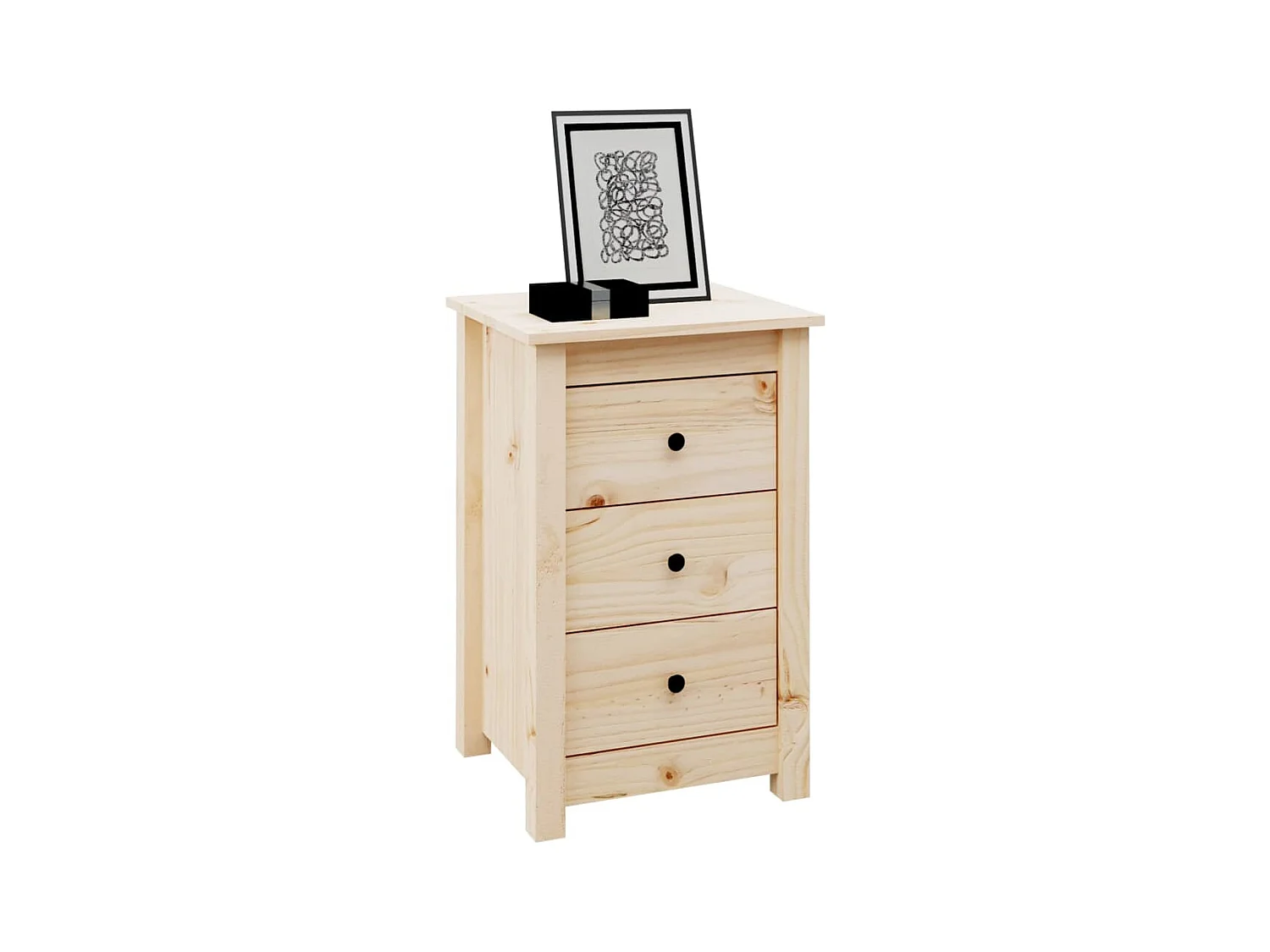 Tables de chevet Étroite lot de 2 avec Tiroirs 40x35x61,5 cm Bois de pin massif